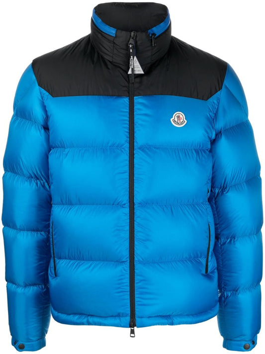 Blue Peuplier Hooded Quilted Jacket