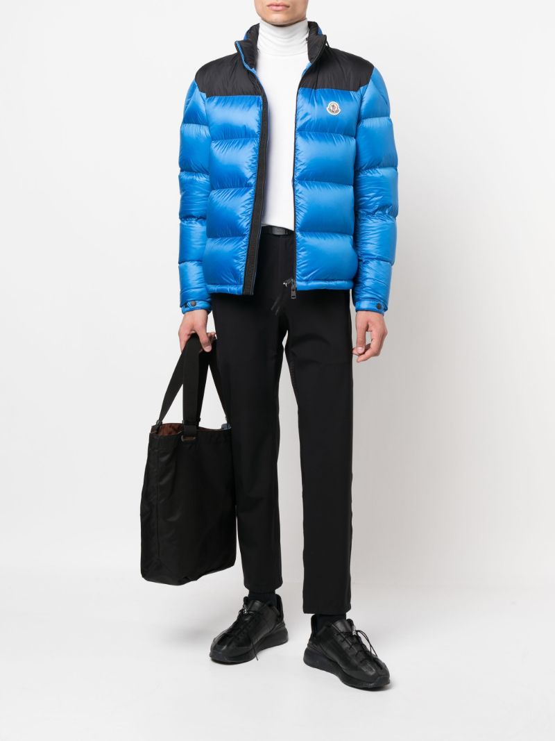 Blue Peuplier Hooded Quilted Jacket