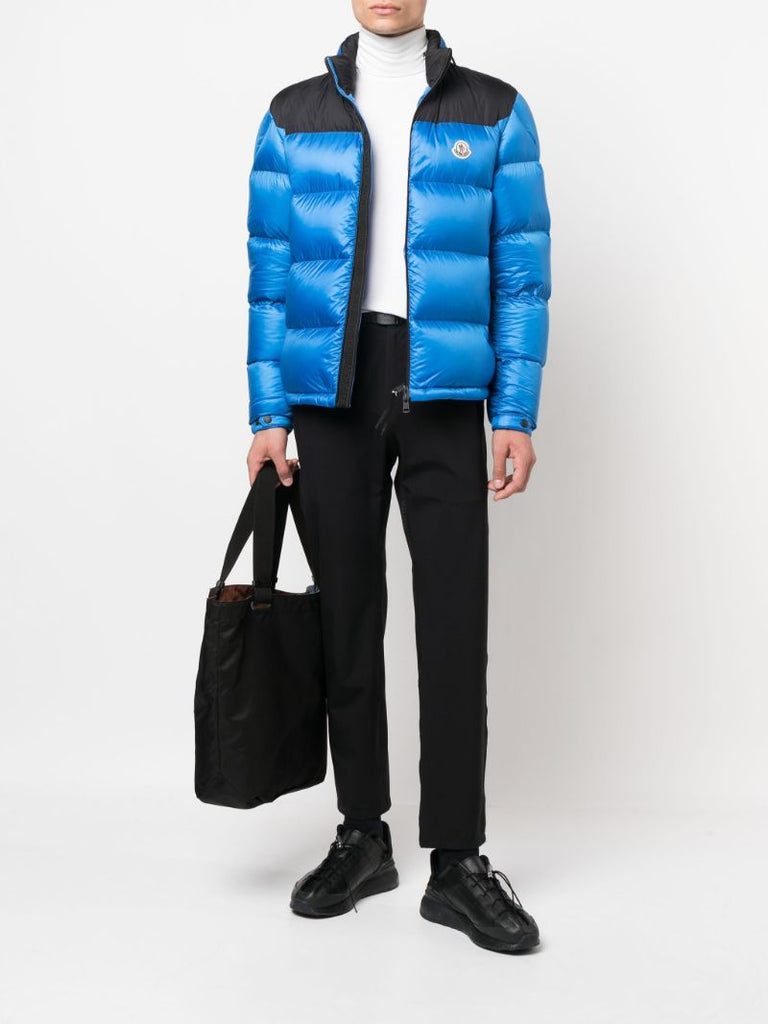 Blue Peuplier Hooded Quilted Jacket