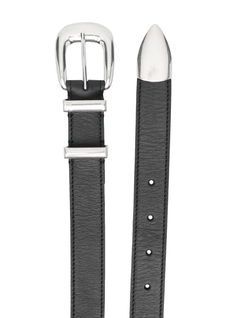 Black Buckle Leather Belt