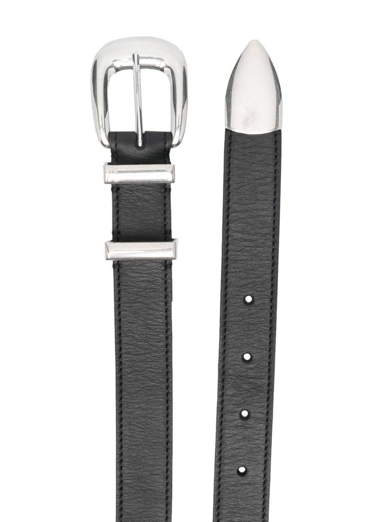 Black Buckle Leather Belt