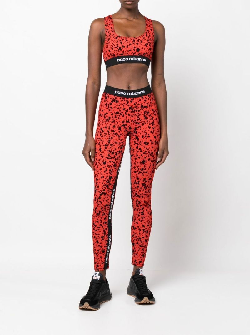Red Bodyline Printed Sports Bra