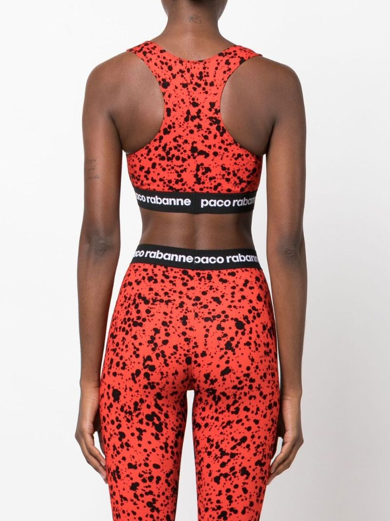 Red Bodyline Printed Sports Bra