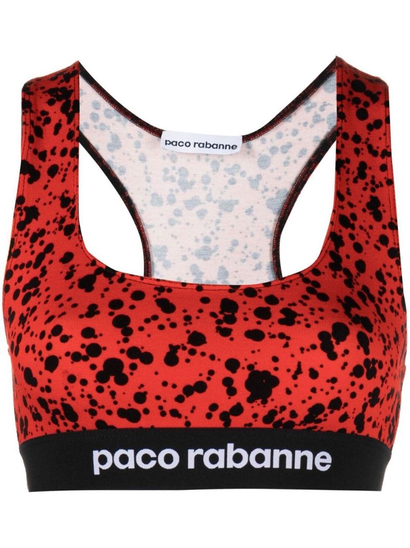 Red Bodyline Printed Sports Bra