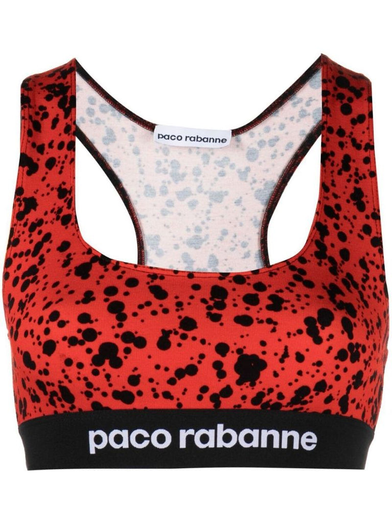 Red Bodyline Printed Sports Bra