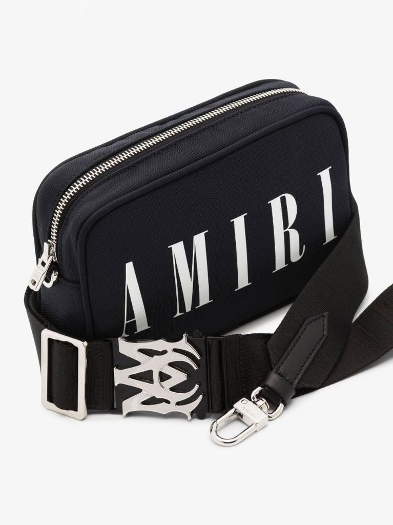 Black Logo Print Camera Bag