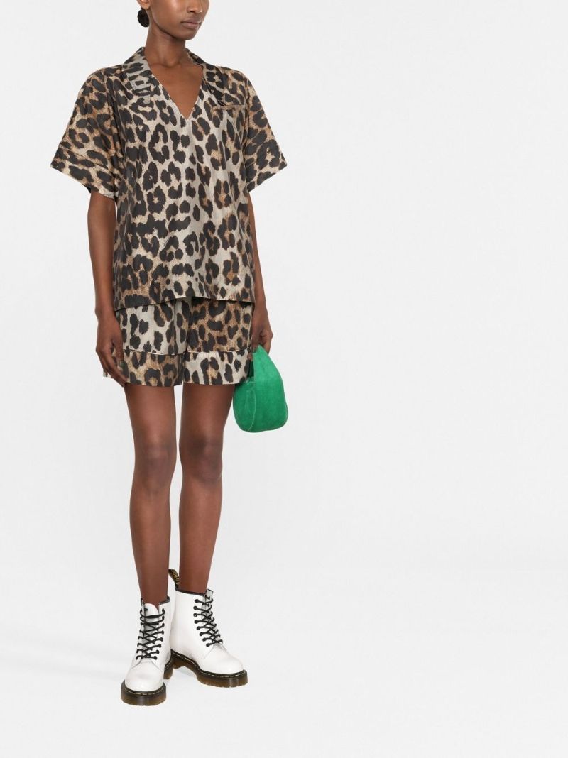 Neutral Leopard Print Top