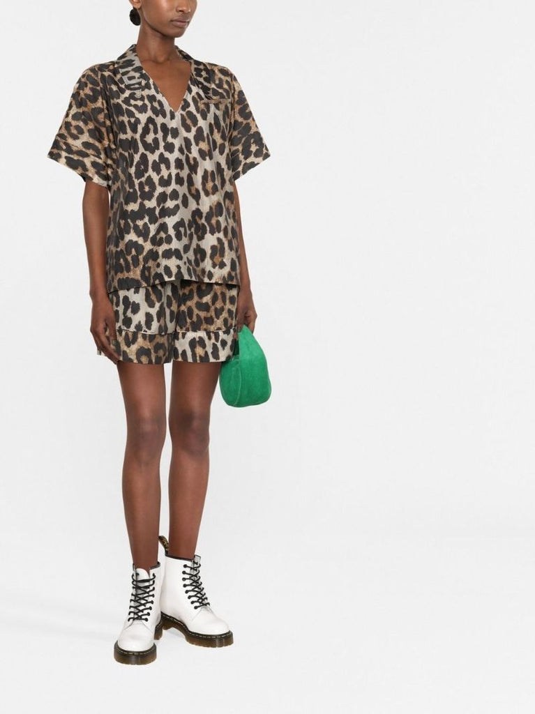 Neutral Leopard Print Top