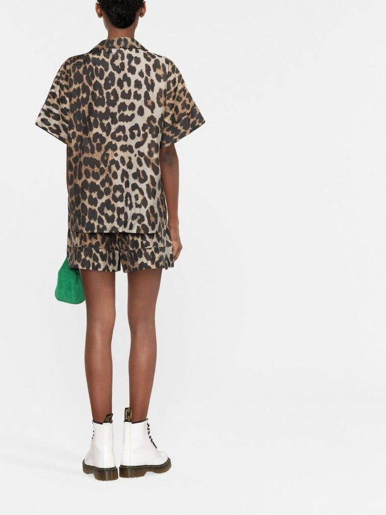 Neutral Leopard Print Top