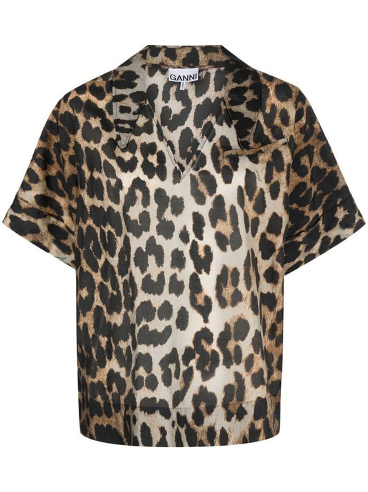 Neutral Leopard Print Top