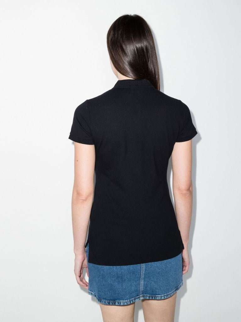 Black Polo Pony Cotton Polo Shirt