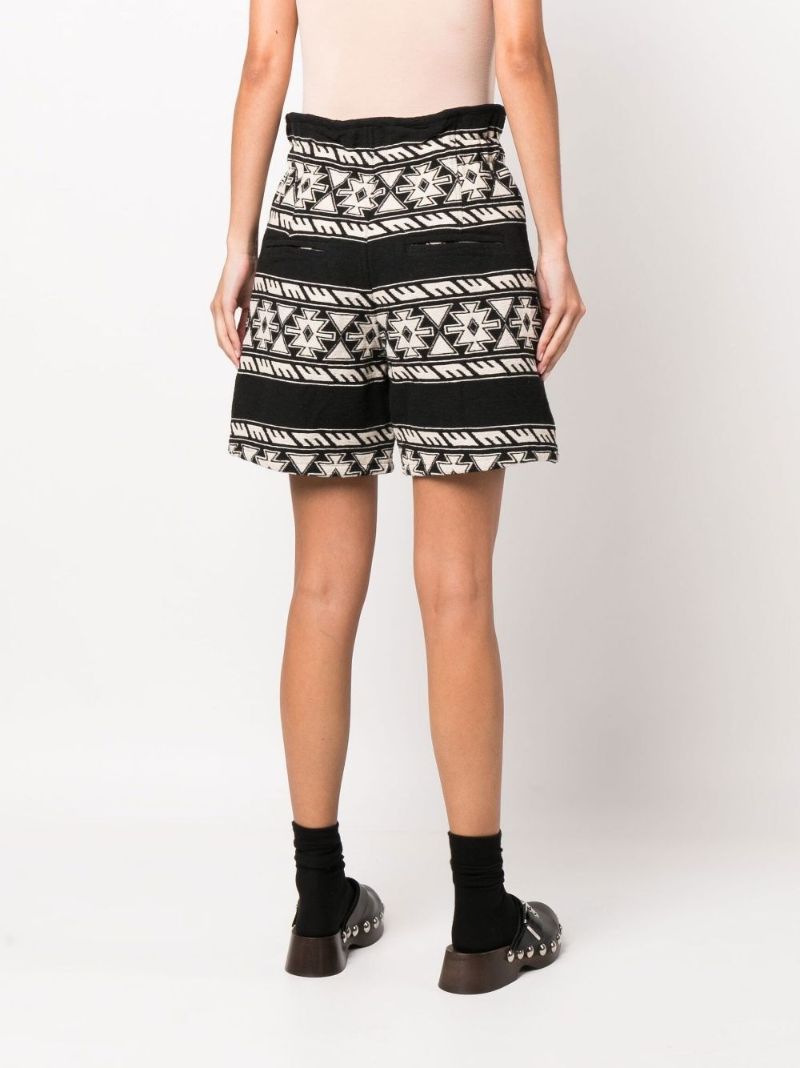Black Linima Jacquard Shorts