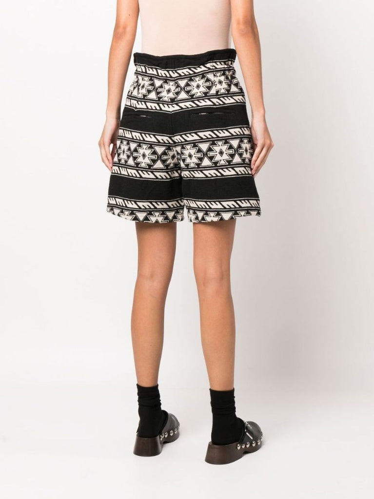 Black Linima Jacquard Shorts