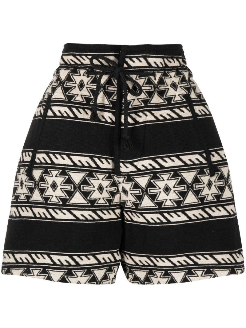 Black Linima Jacquard Shorts