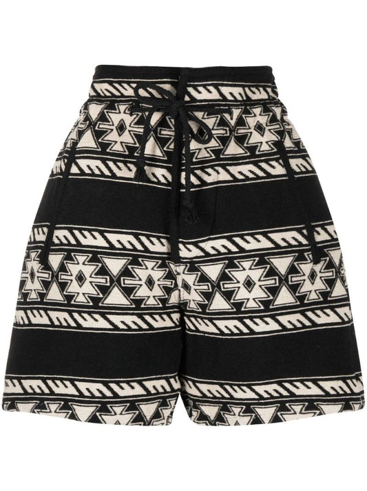 Black Linima Jacquard Shorts