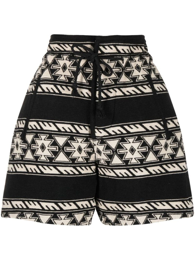Black Linima Jacquard Shorts