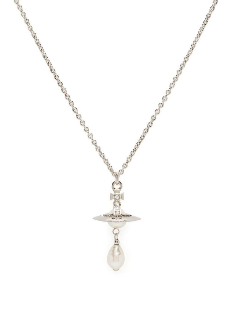 Silver-tone Orb Pendant Necklace