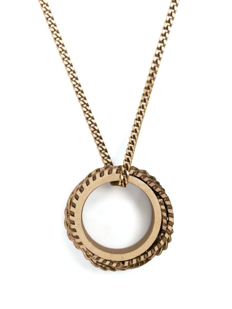 Gold-tone Ring Pendant Necklace