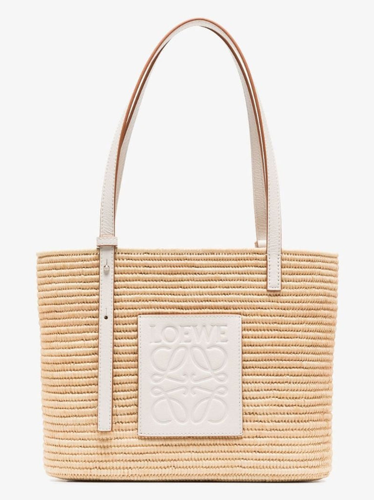 Neutral Raffia Tote Bag
