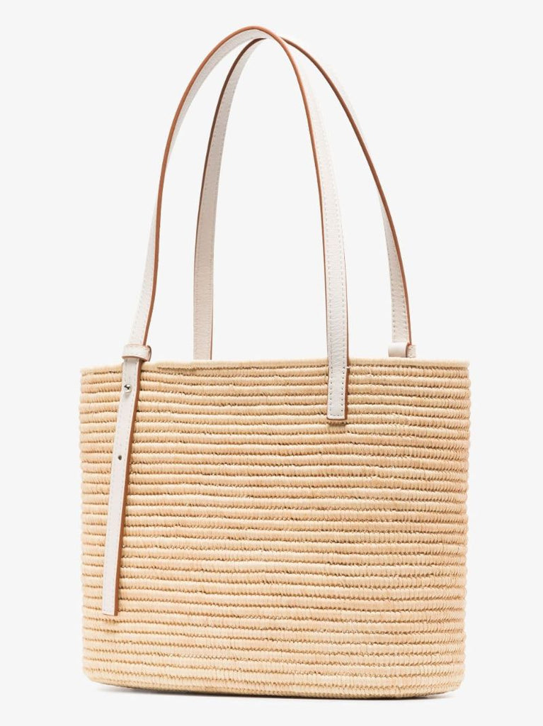 Neutral Raffia Tote Bag