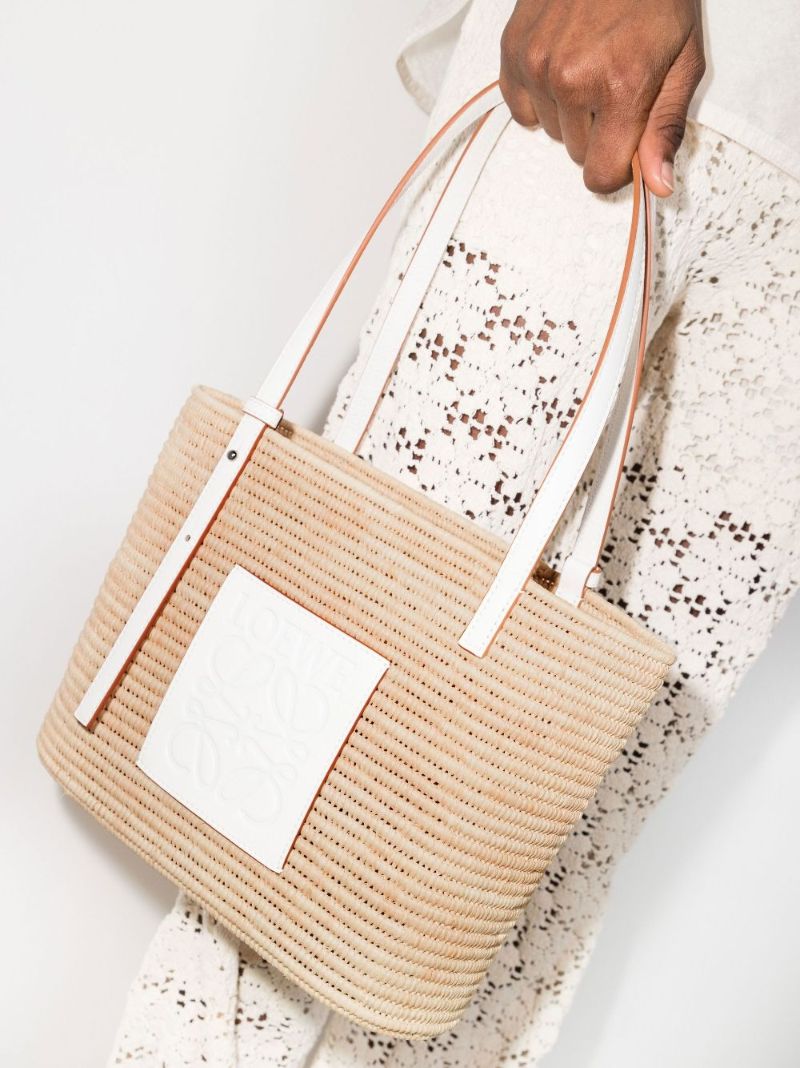 Neutral Raffia Tote Bag