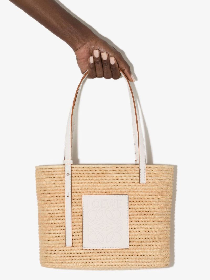 Neutral Raffia Tote Bag