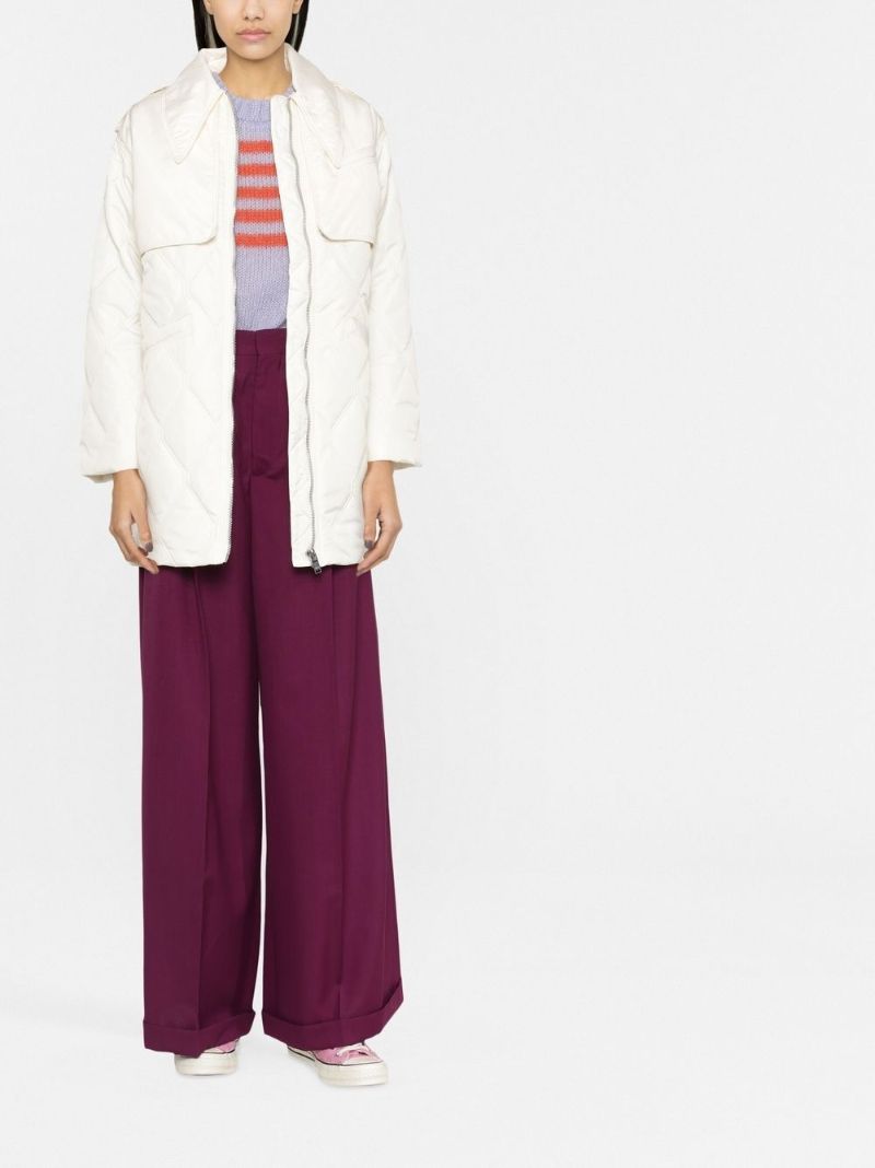 Neutral Zip-up Quilted Jacket