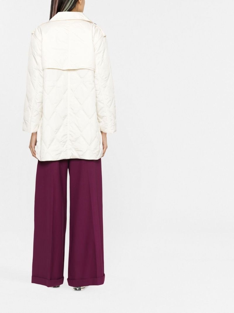 Neutral Zip-up Quilted Jacket