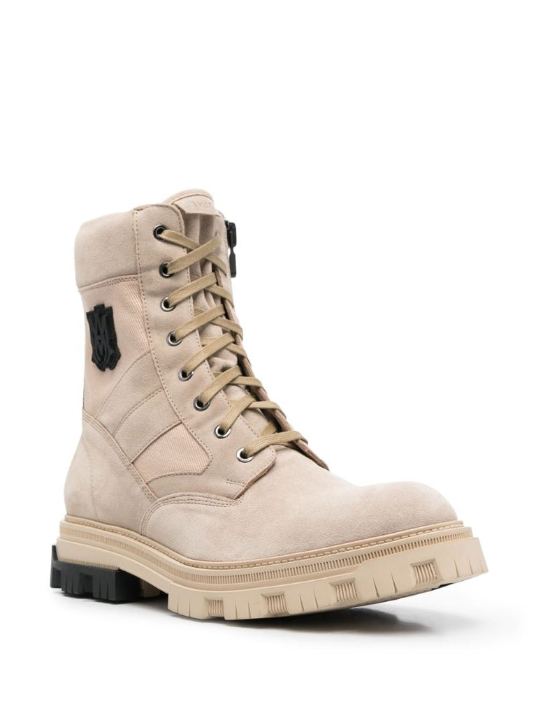 Neutral Military Leather Combat Boots