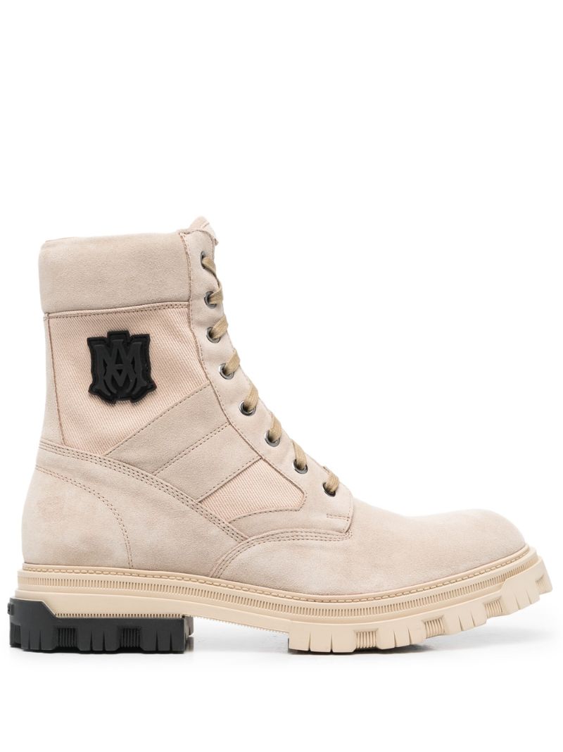 Neutral Military Leather Combat Boots