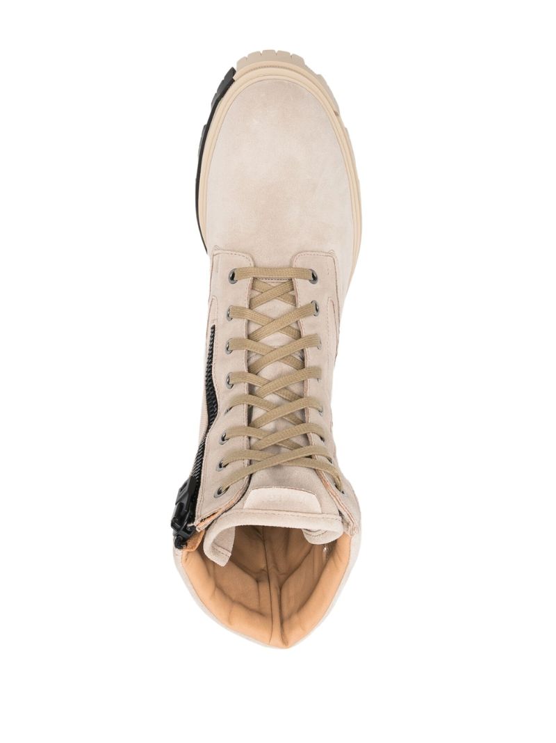 Neutral Military Leather Combat Boots