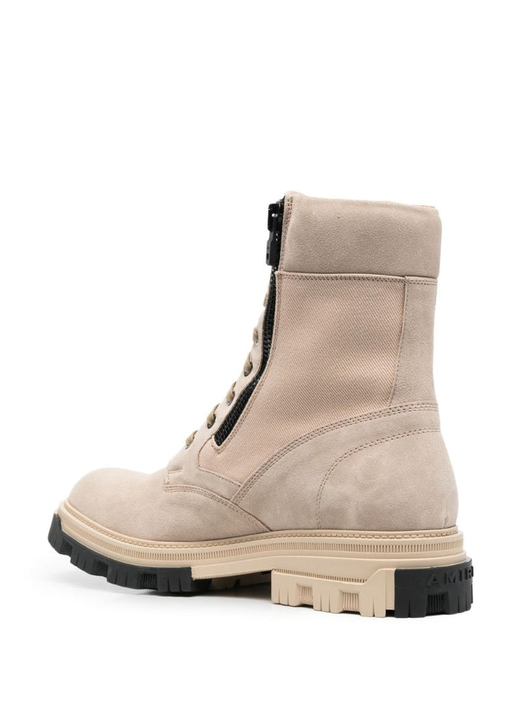 Neutral Military Leather Combat Boots