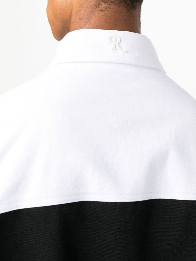 Black and White Logo Patch Denim Jacket