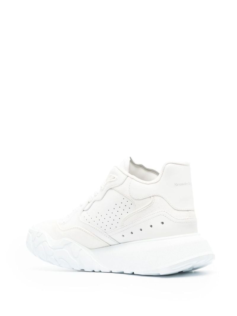 White High-top Court Sneakers