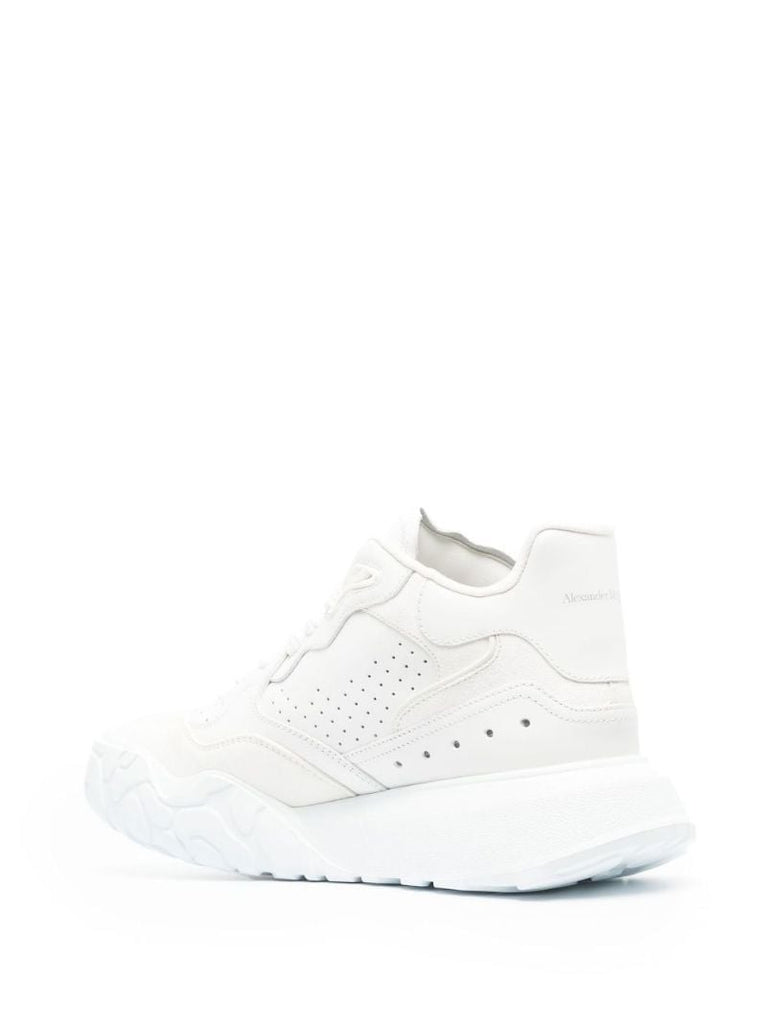 White High-top Court Sneakers