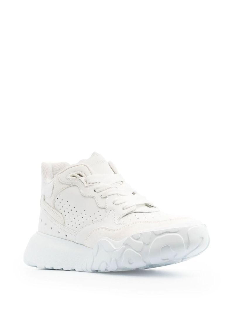 White High-top Court Sneakers