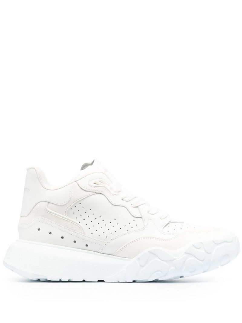 White High-top Court Sneakers