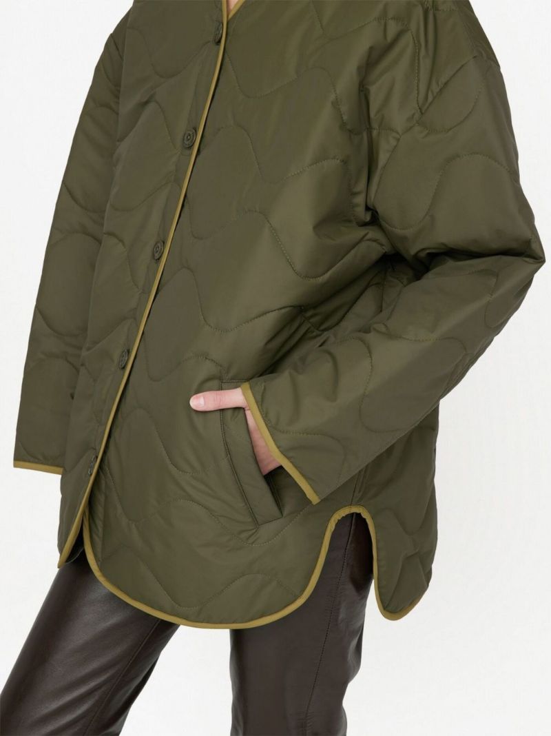 Green Paddington Quilted Coat