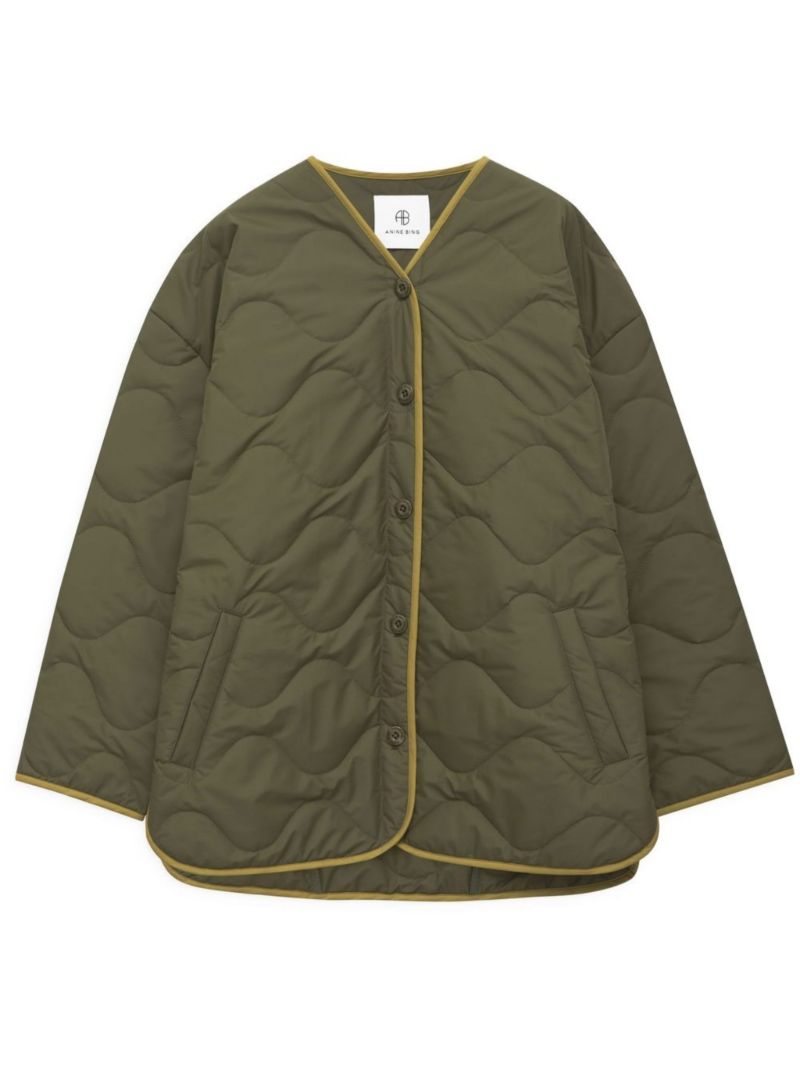 Green Paddington Quilted Coat