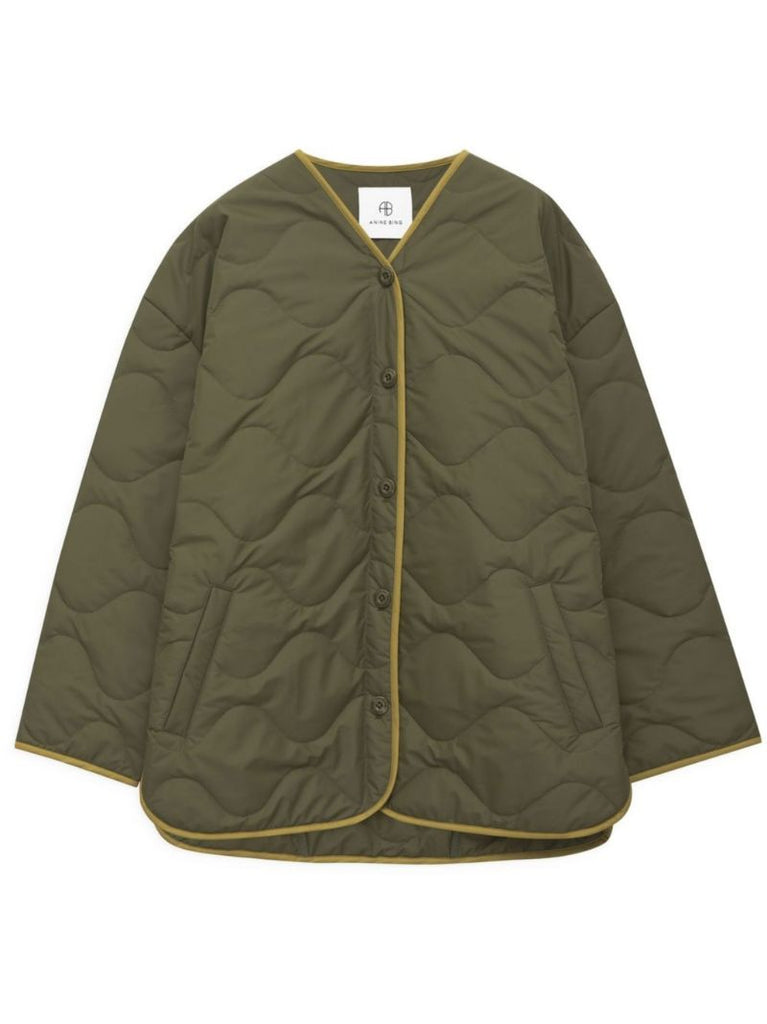 Green Paddington Quilted Coat