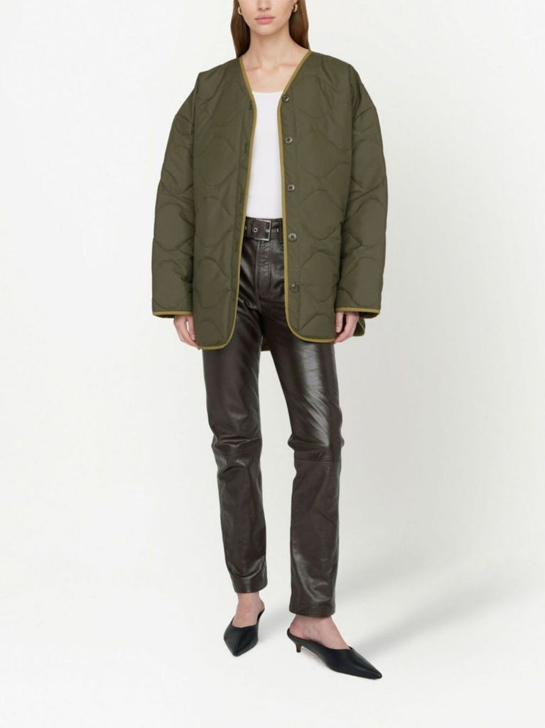 Green Paddington Quilted Coat