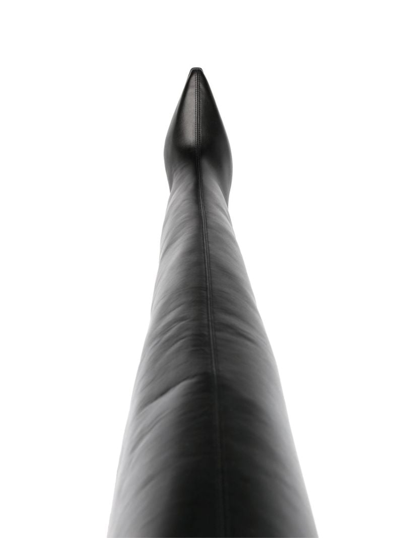 Black 90 Leather Over-the-knee Boots