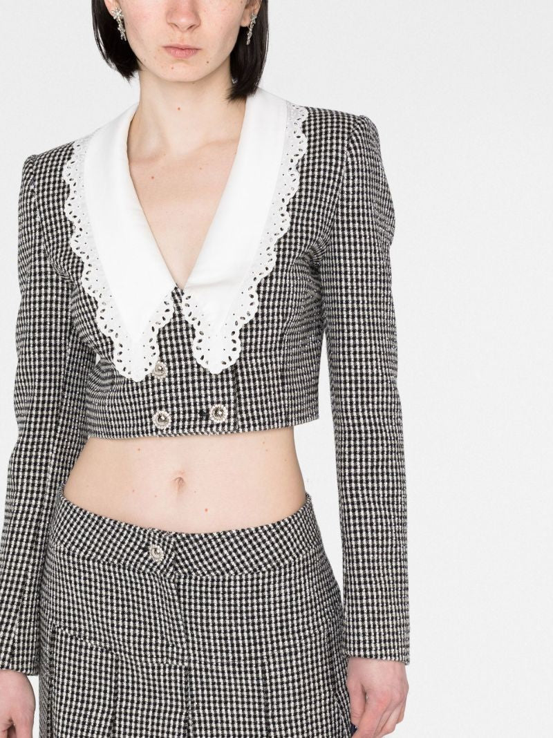 Black Peter Pan Collar Blazer