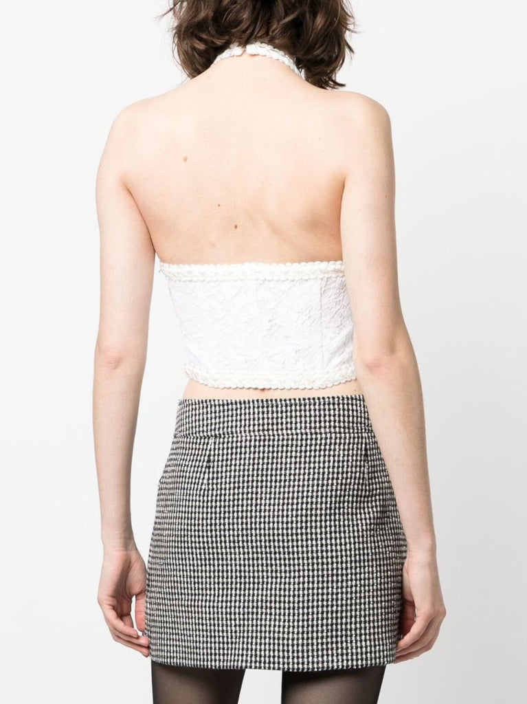 White Lace Bustier Top