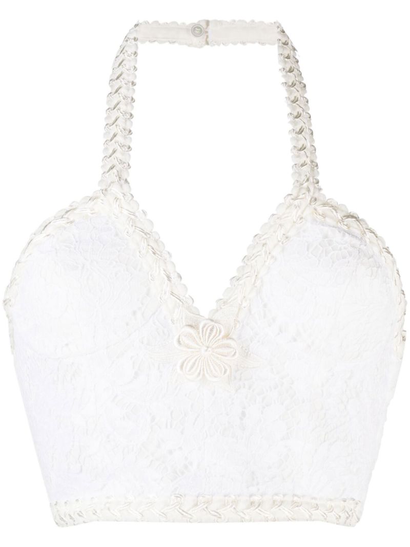 White Lace Bustier Top