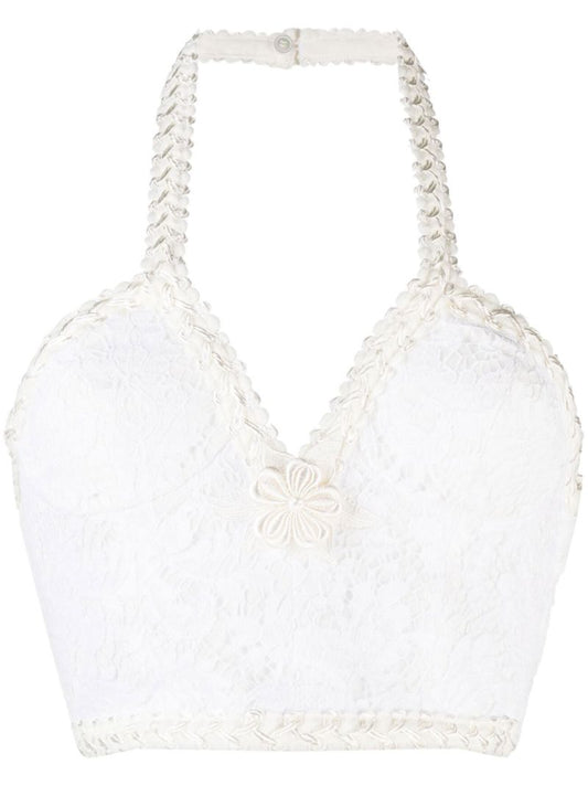 White Lace Bustier Top