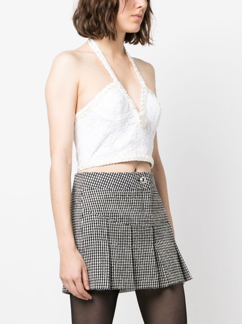 White Lace Bustier Top