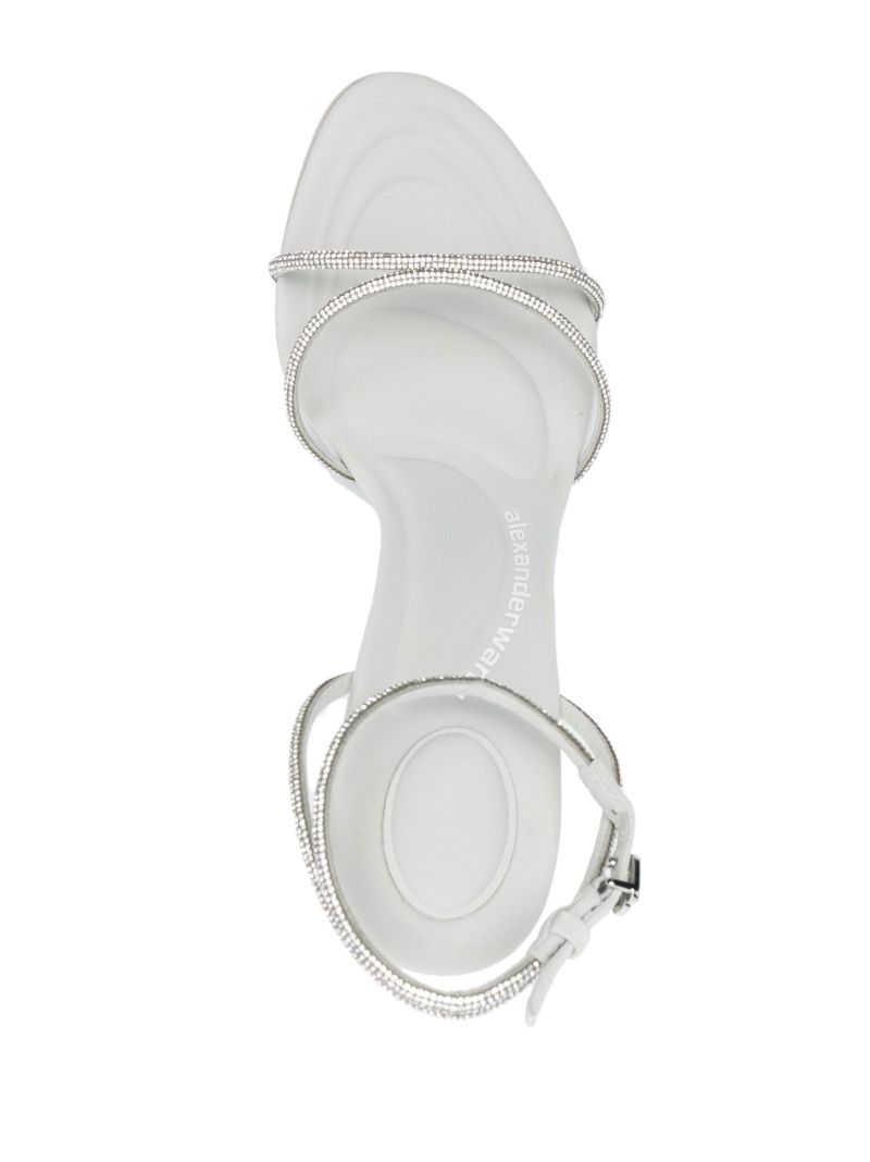 White Dahlia 105 Leather Sandals