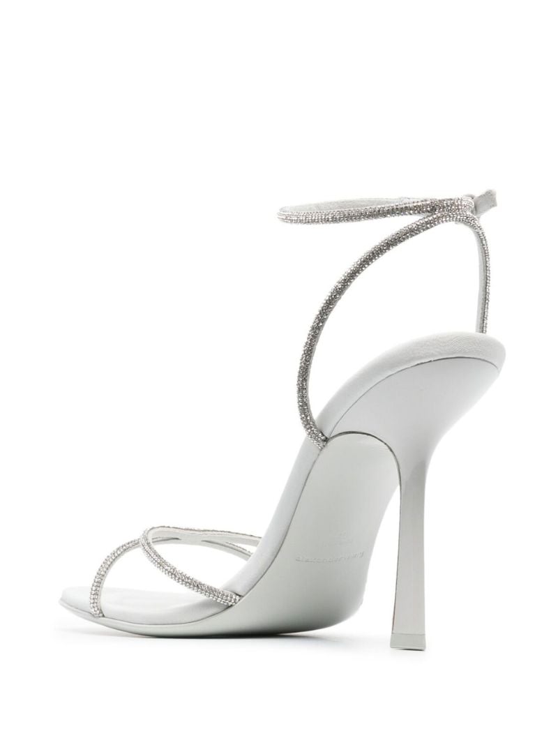 White Dahlia 105 Leather Sandals