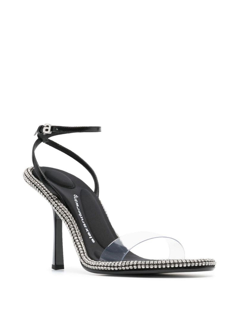 Black Nima 105 Leather Sandals
